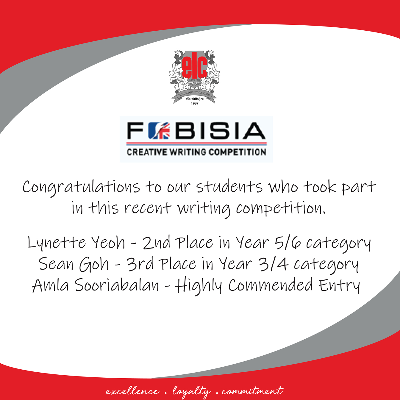 FOBISIA Writing Competition