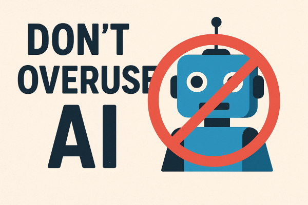 Don't Overuse AI from Amin